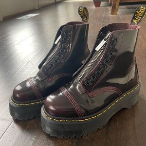 COPY - Dr Martens Platform Boot Sinclair Cherry Red Womens Size 5